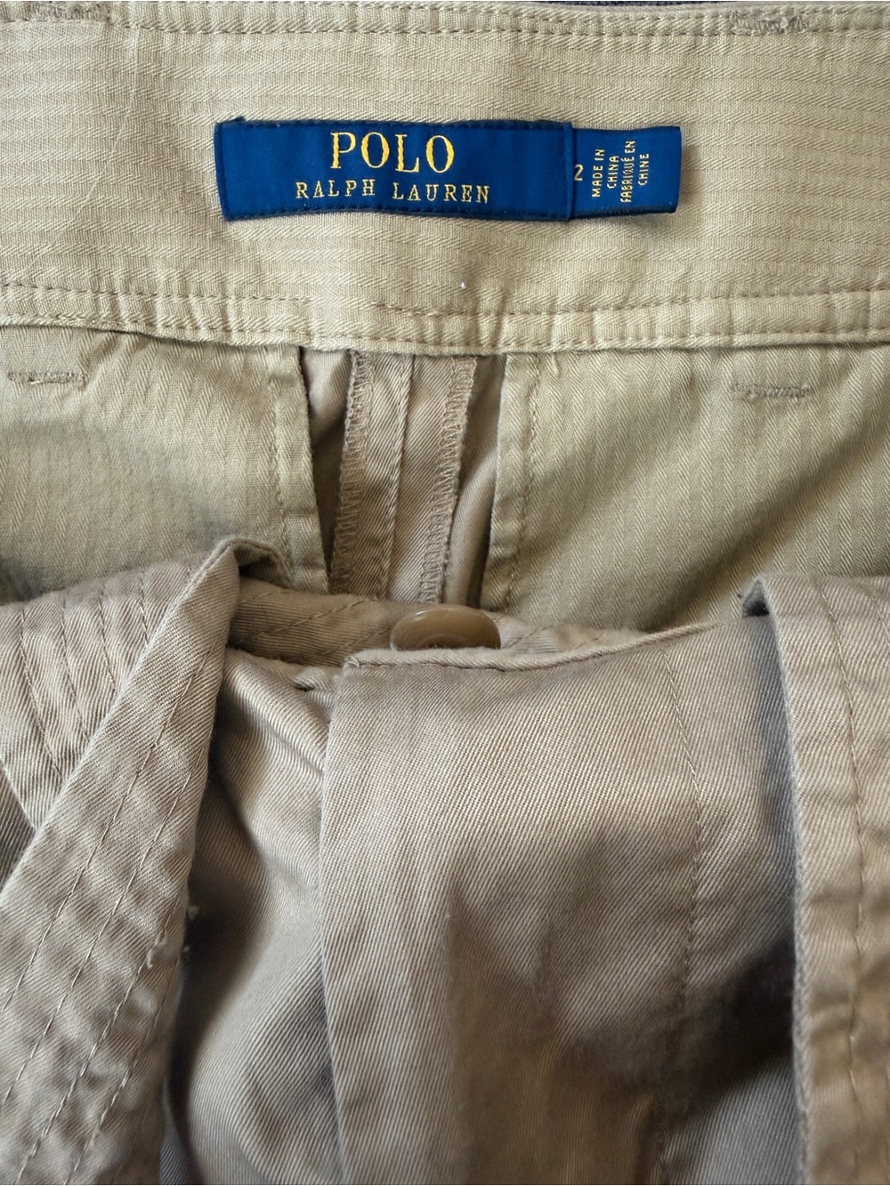 Polo Ralph Lauren High Rise Cropped Wide Leg Cargo Pants Size 2 - Picture 4 of 4